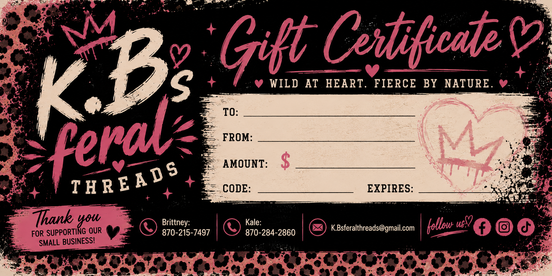 K.B.'s Feral Threads Gift Card