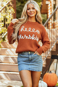 Pre-Order Hello Pumpkin Knit Sweater - front view