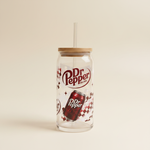 Dr Pepper Glass Tumbler