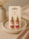 Valentines Day Pink Bubbly Earrings