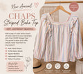 CHAPS Striped Boho Top